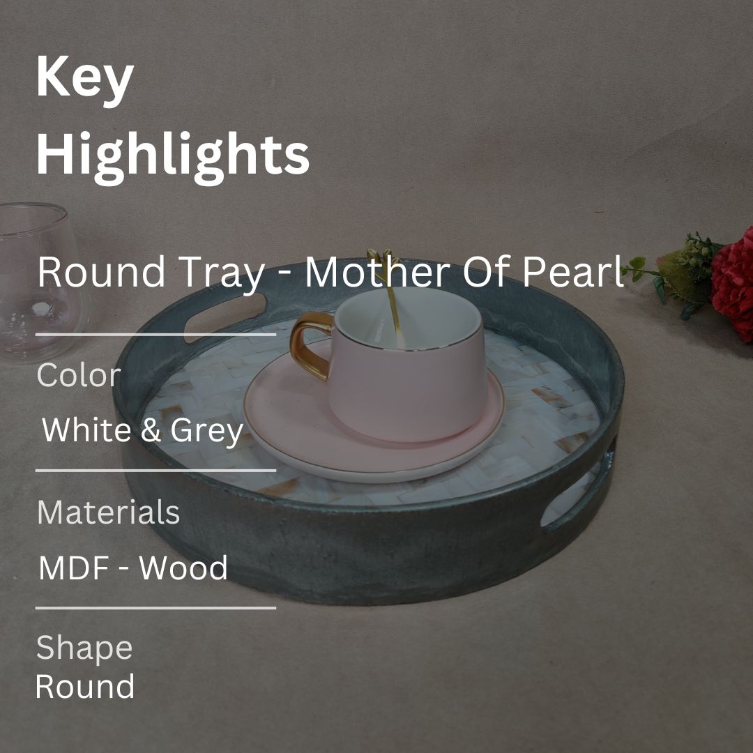 Round Tray - Mother Of Pearl