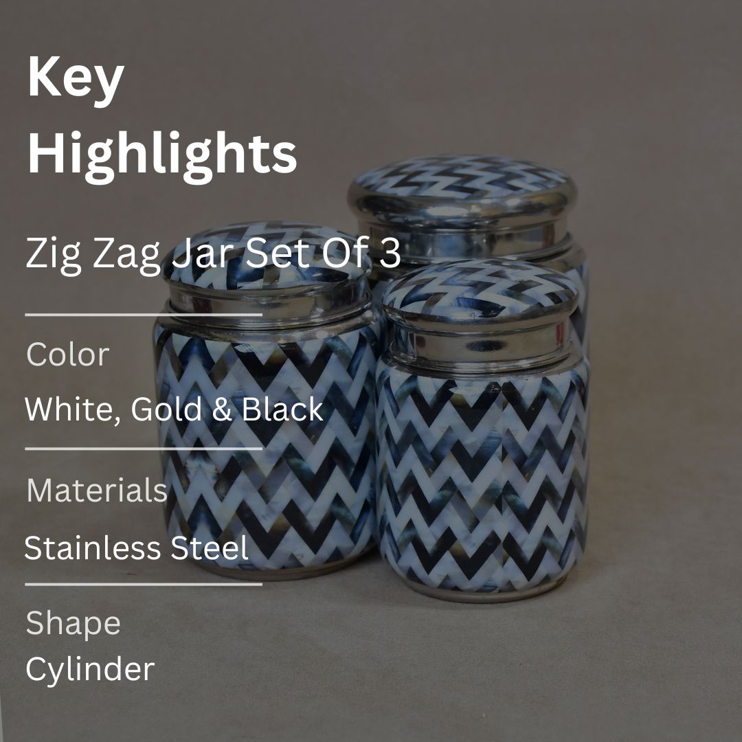 Zig Zag Jar Set Of 3