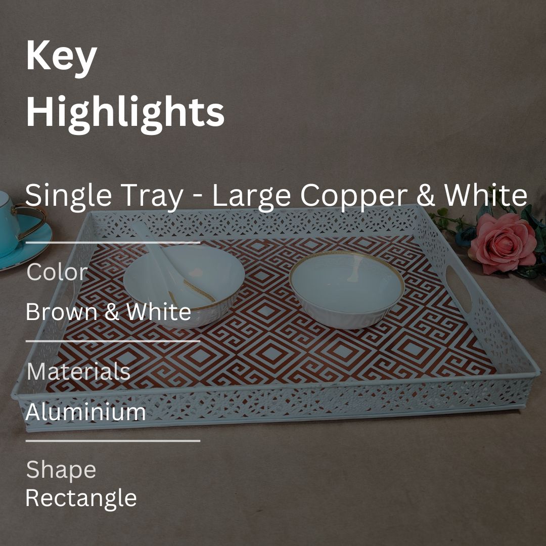 Single Tray - Large Copper & White