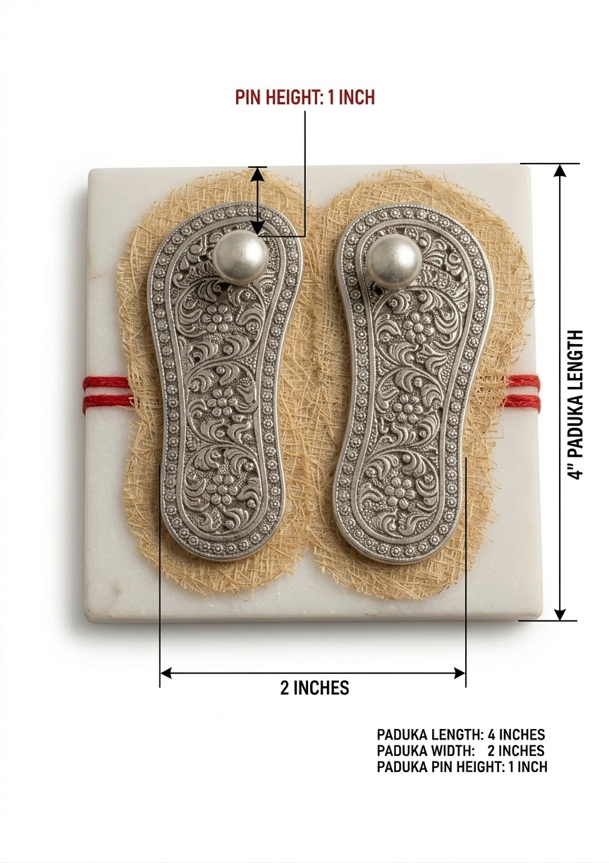 Silver Plated Charan Paduka