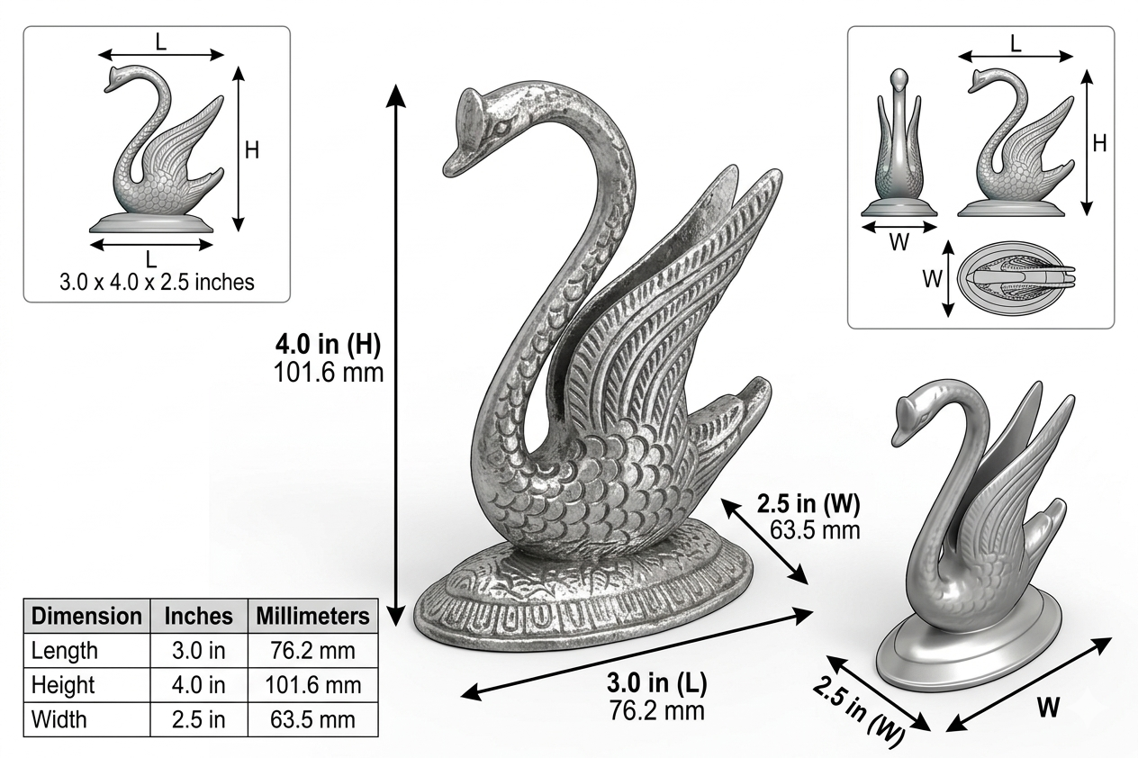 Silver Plated Swan Shape Napkin Holder