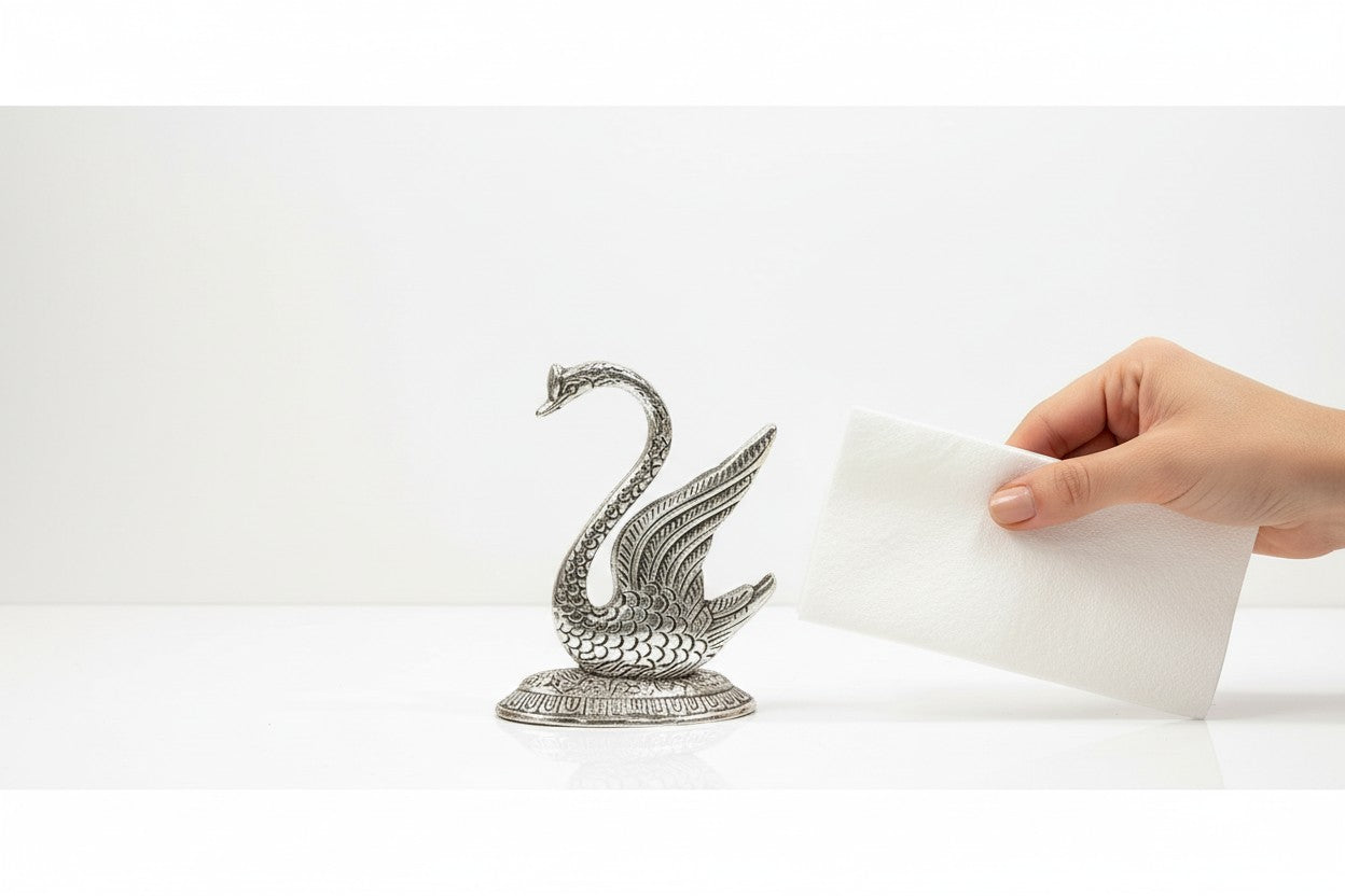 Silver Plated Swan Shape Napkin Holder