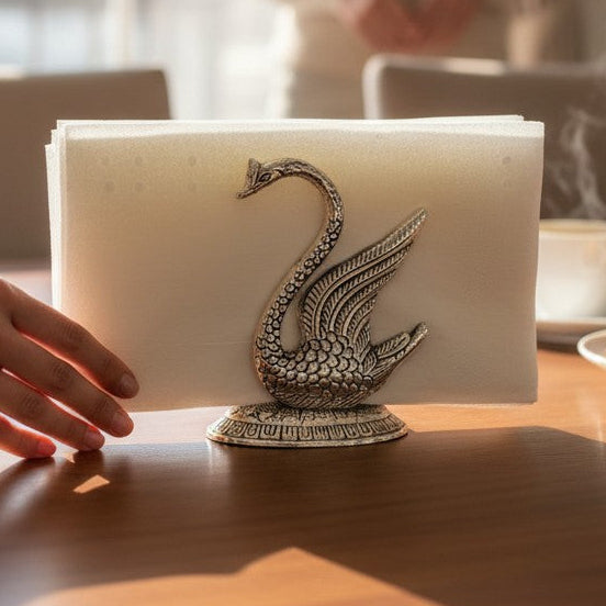 Silver Plated Swan Shape Napkin Holder