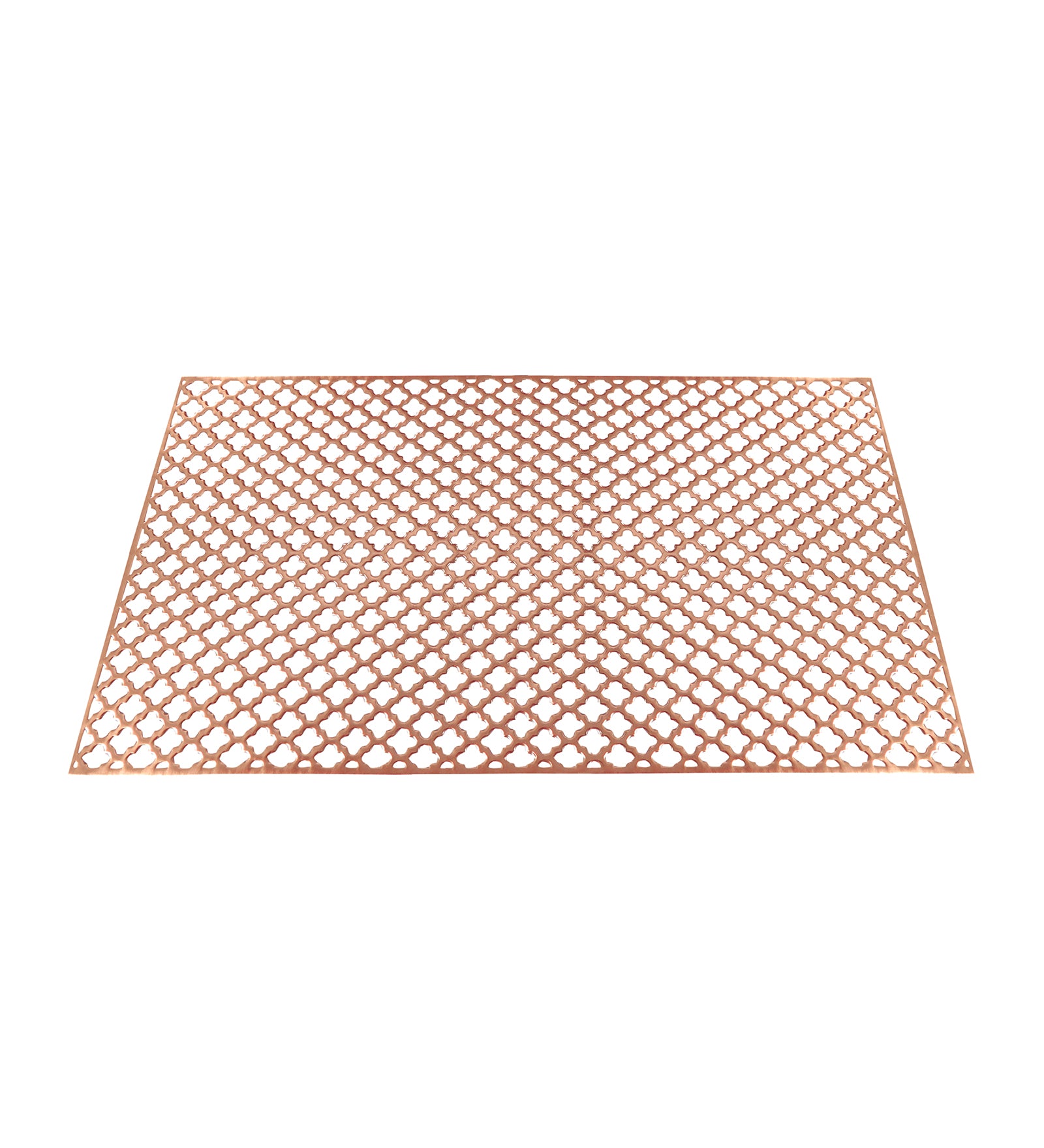 Leatherette Lazorcut Rectangle Tablemats - Copper Jali (Pack of 6)