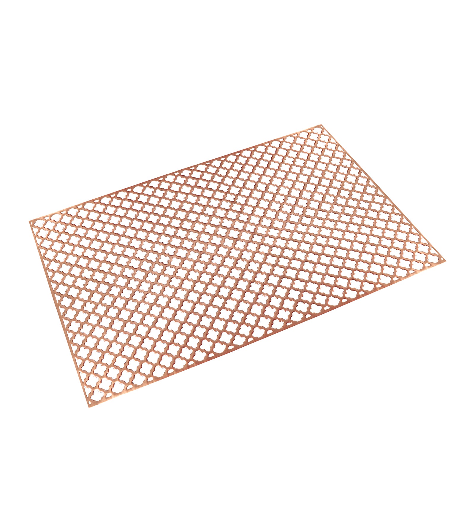 Leatherette Lazorcut Rectangle Tablemats - Copper Jali (Pack of 6)