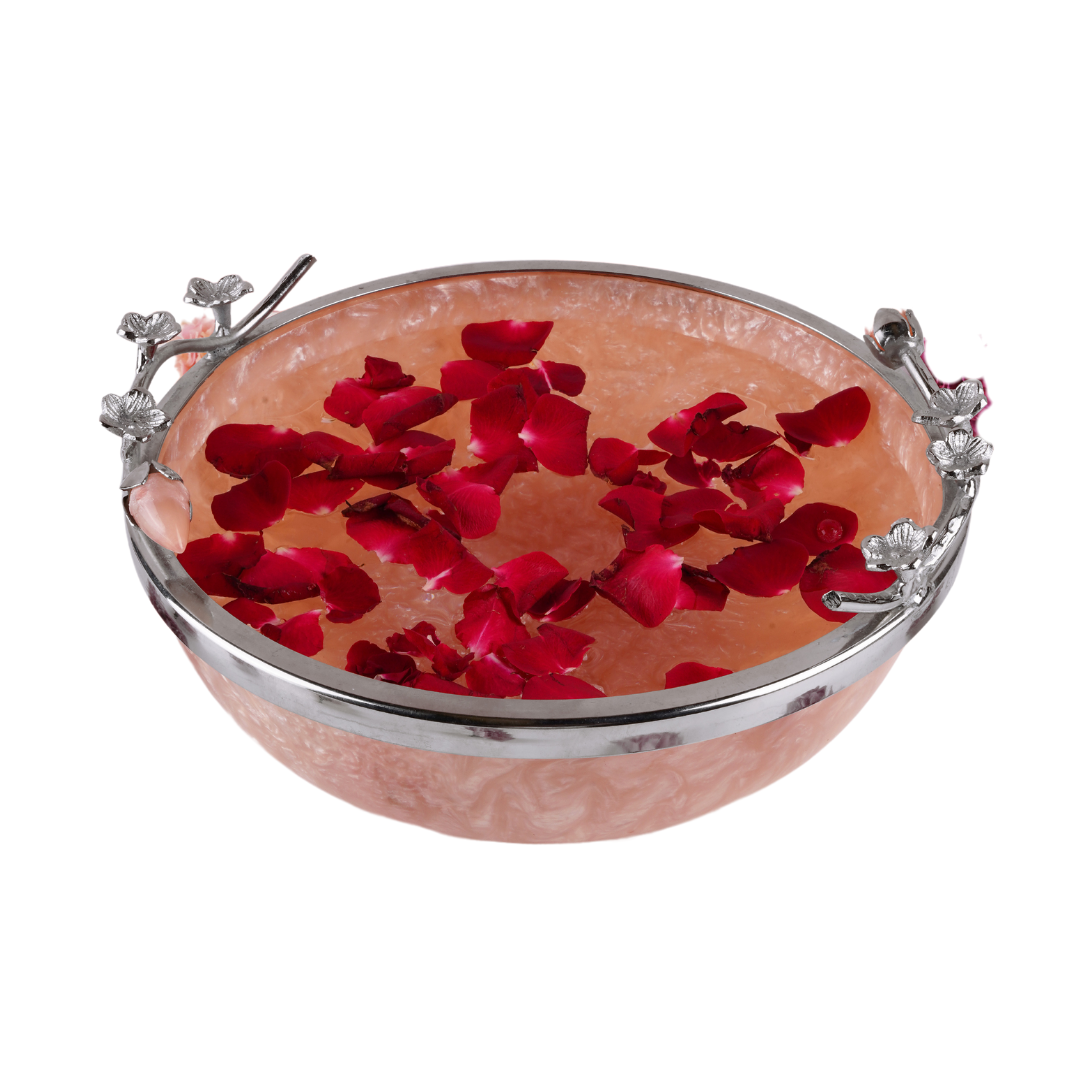 Pink Resin Bowl Large 10"