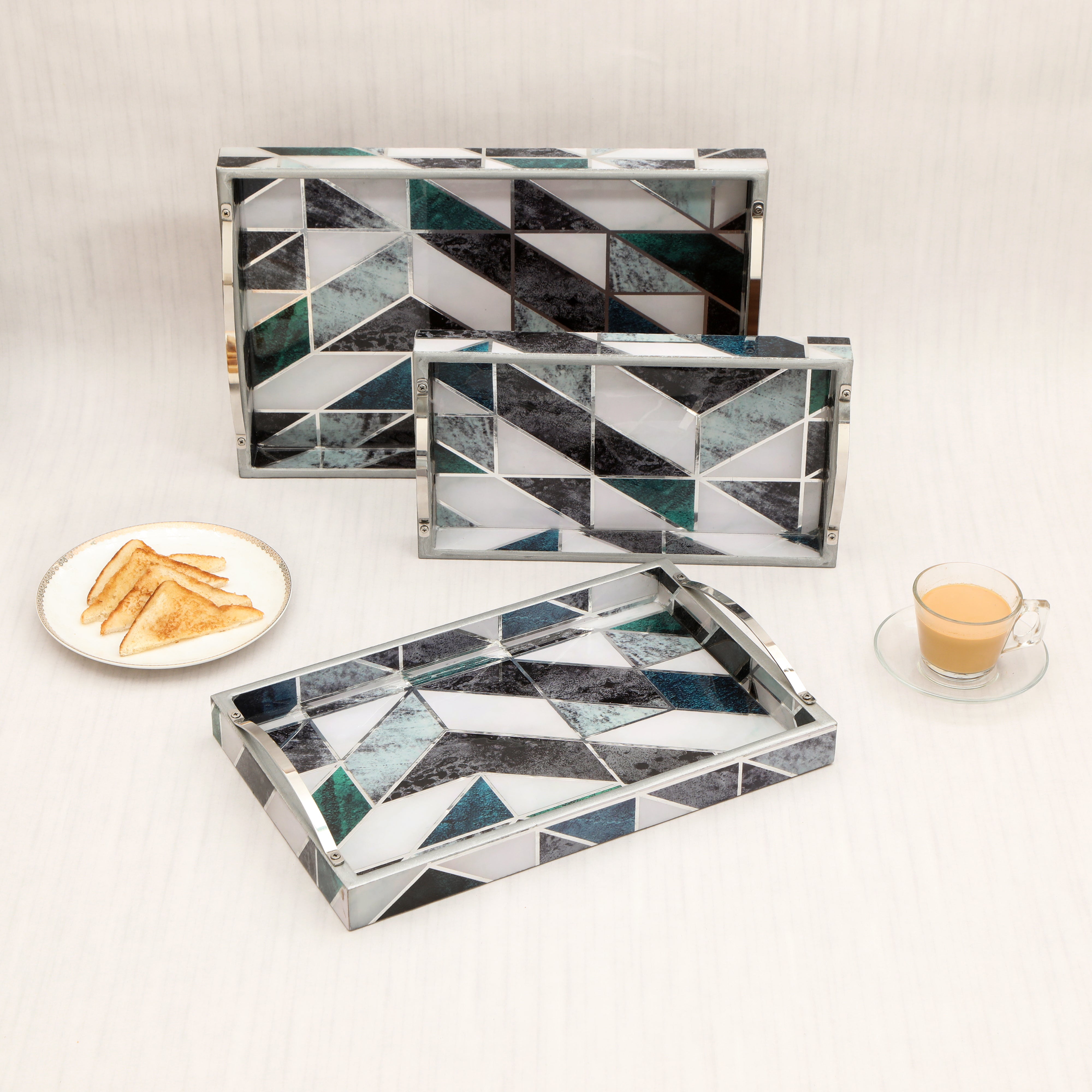 Tray Set Of 3 - New Mosaic