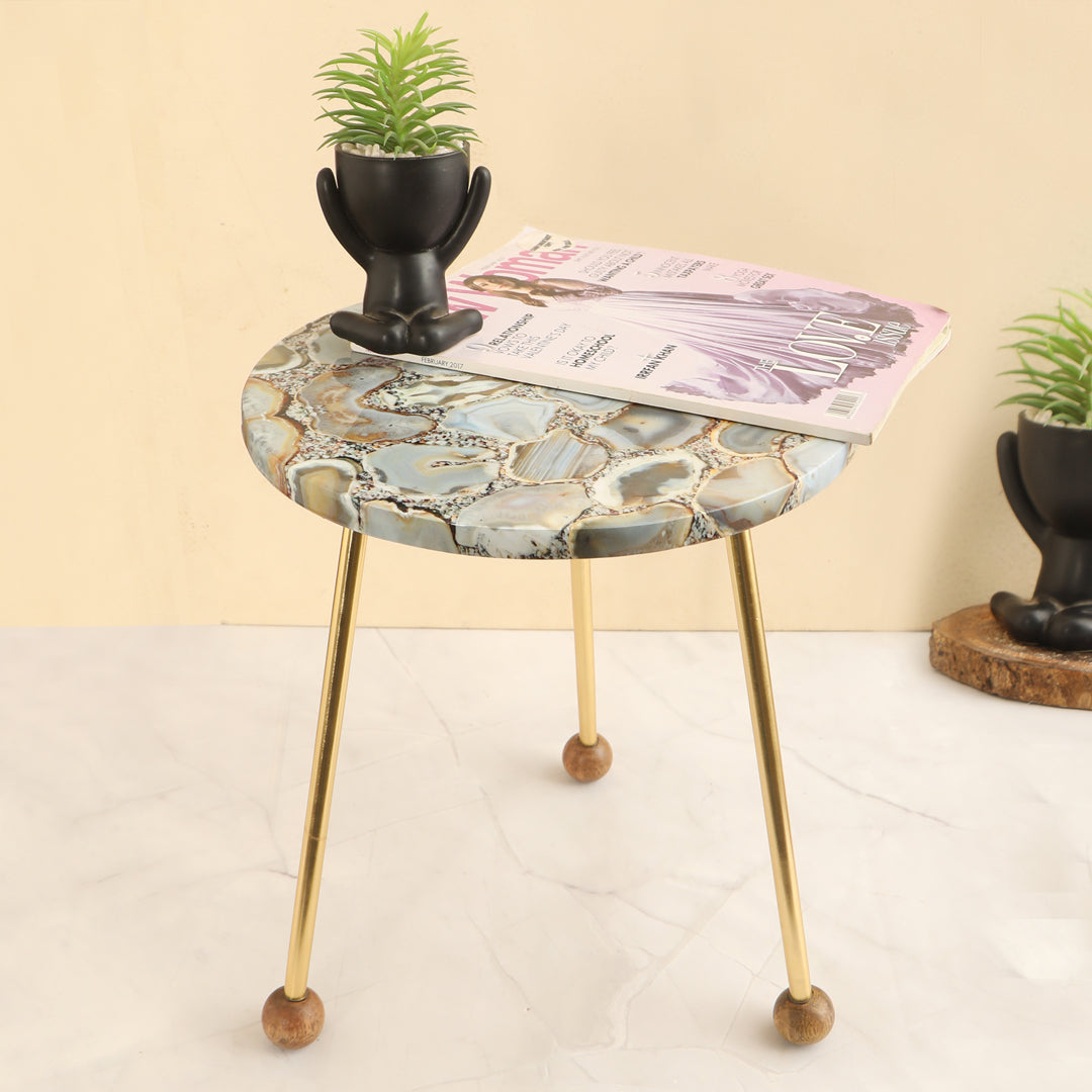Agate Stool - Side Table - The Home Co.
