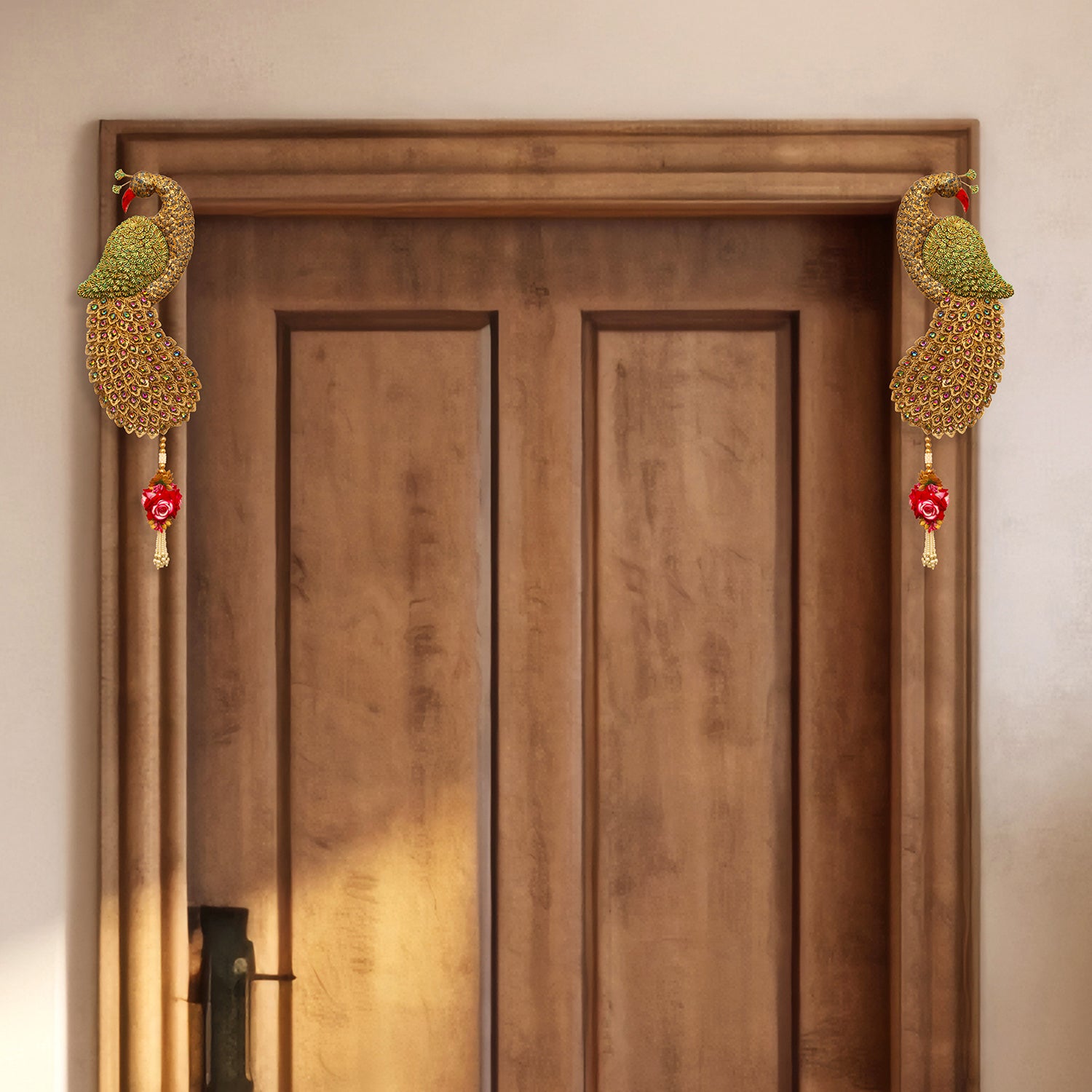 Side Hanging Toran Set of 2 - Peacock