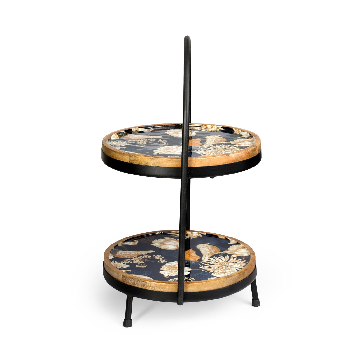 2 Tier Serving Platter - Blue Bird: The Home Co.