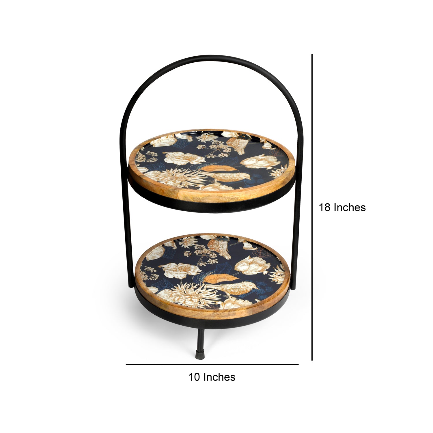 2 Tier Serving Platter - Blue Bird: The Home Co.