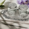 Oval German Silver Small Tray with 2 Glass Jars - The Home Co.